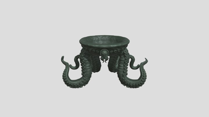Cthulhu Tentacle Pet Bowl Stand STL | Eldritch… – Modello 3D gratuito STL
