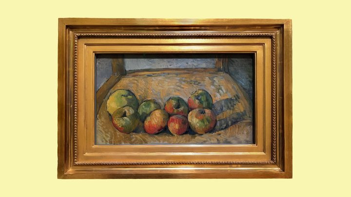 Paul Cezanne - Still life w Apples (1878) 3D Model