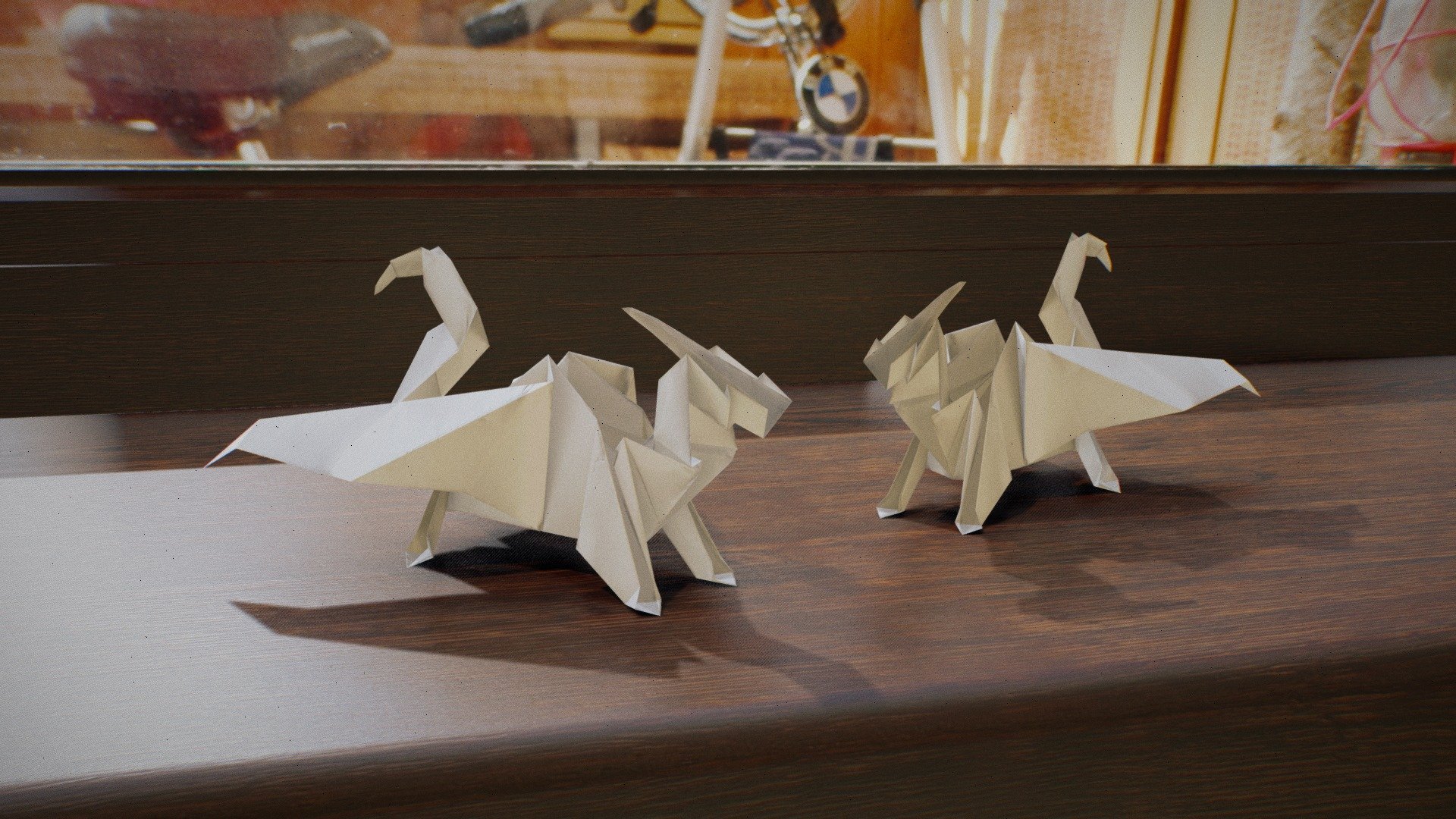 Paper dragon - 3D model by Riejoncer [7bd8737] - Sketchfab