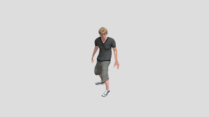 Boy Jumping 3D Model