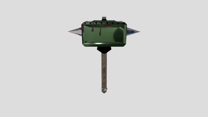 Bloody Battle Hammer 3D Model