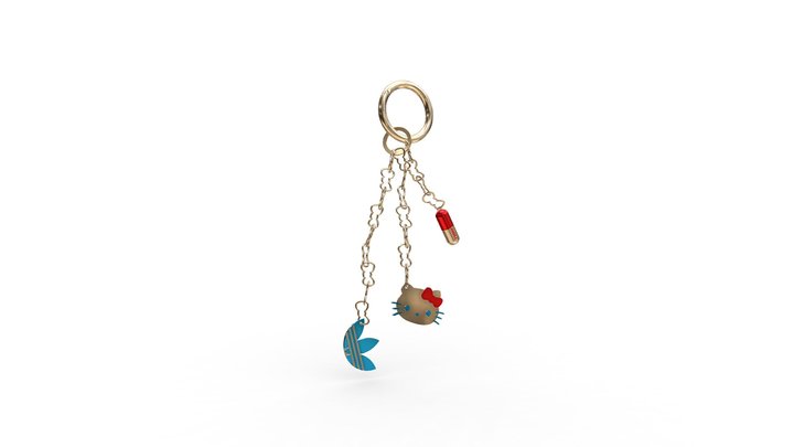 Mikaela and Ruby - Hello Kitty Bag Charm 3D Model