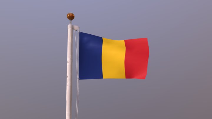 Romania Flag 3D Model