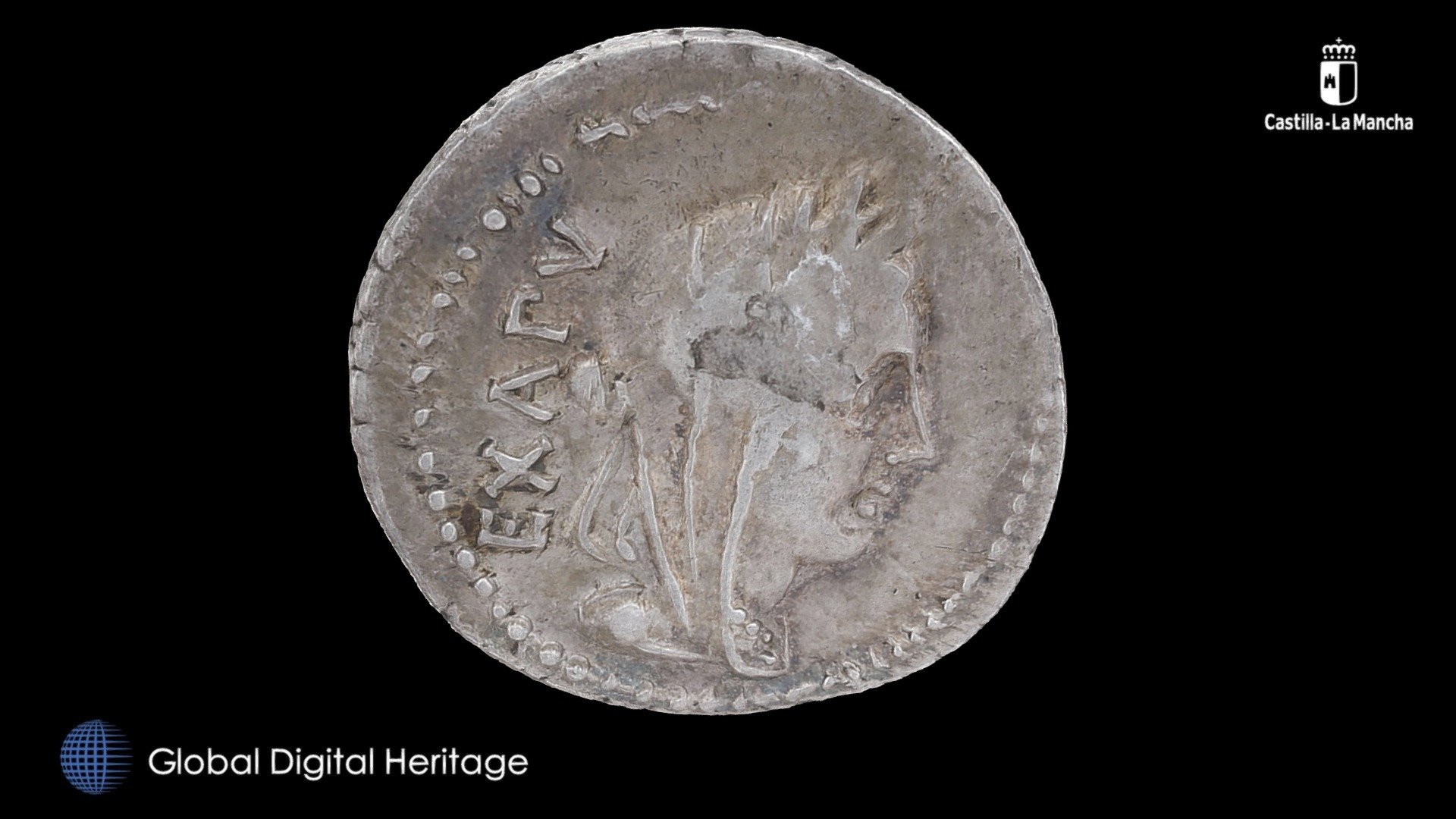 Roman Silver Coin, Castilla-La Mancha, Spain — Sketchfab embed 3D viewer