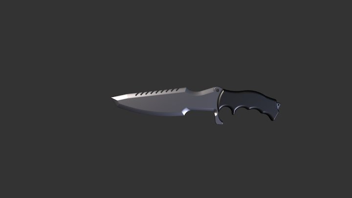 Combat Knife 3D Model