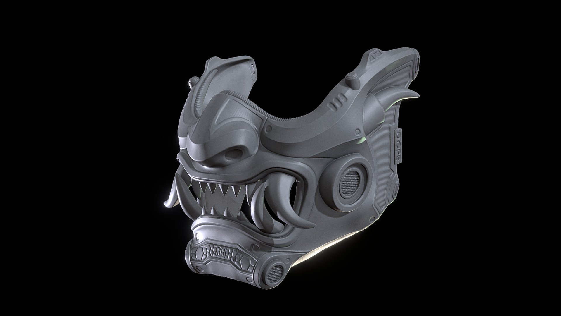 Samurai Mask 3d Model