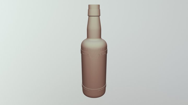 500 Ml 220gm Glass Bottle 30 3 3D Model