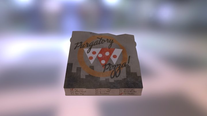 Apocalyptic themed pizza 3D Model