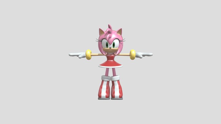 Free OBJ file Amy Rose SONIC Amy Rose 3D MODEL RIGGED Amy Rose DRAGON  DINOSAUR POKÉMON SONIC PET pet Amy Rose 🌹・3D print model to download・Cults