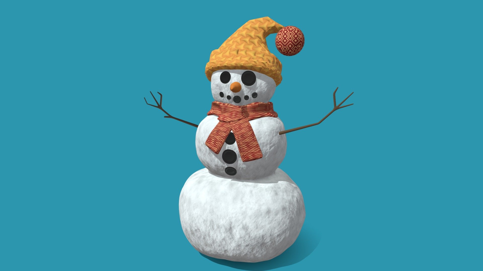 Snowman - 3D Model - 3D model by RiverofCreative [7bdf0e2] - Sketchfab