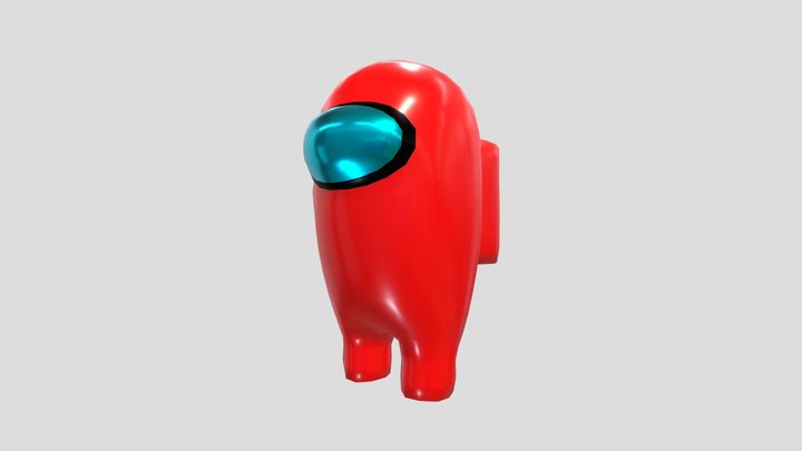 AmongUS Low Poly Texturized 3D Model