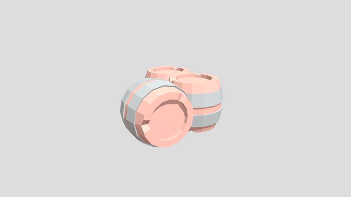 Barril Low poly 3D Model