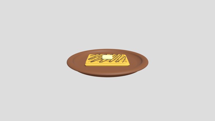 3D FOOD WAFFLE 3D Model