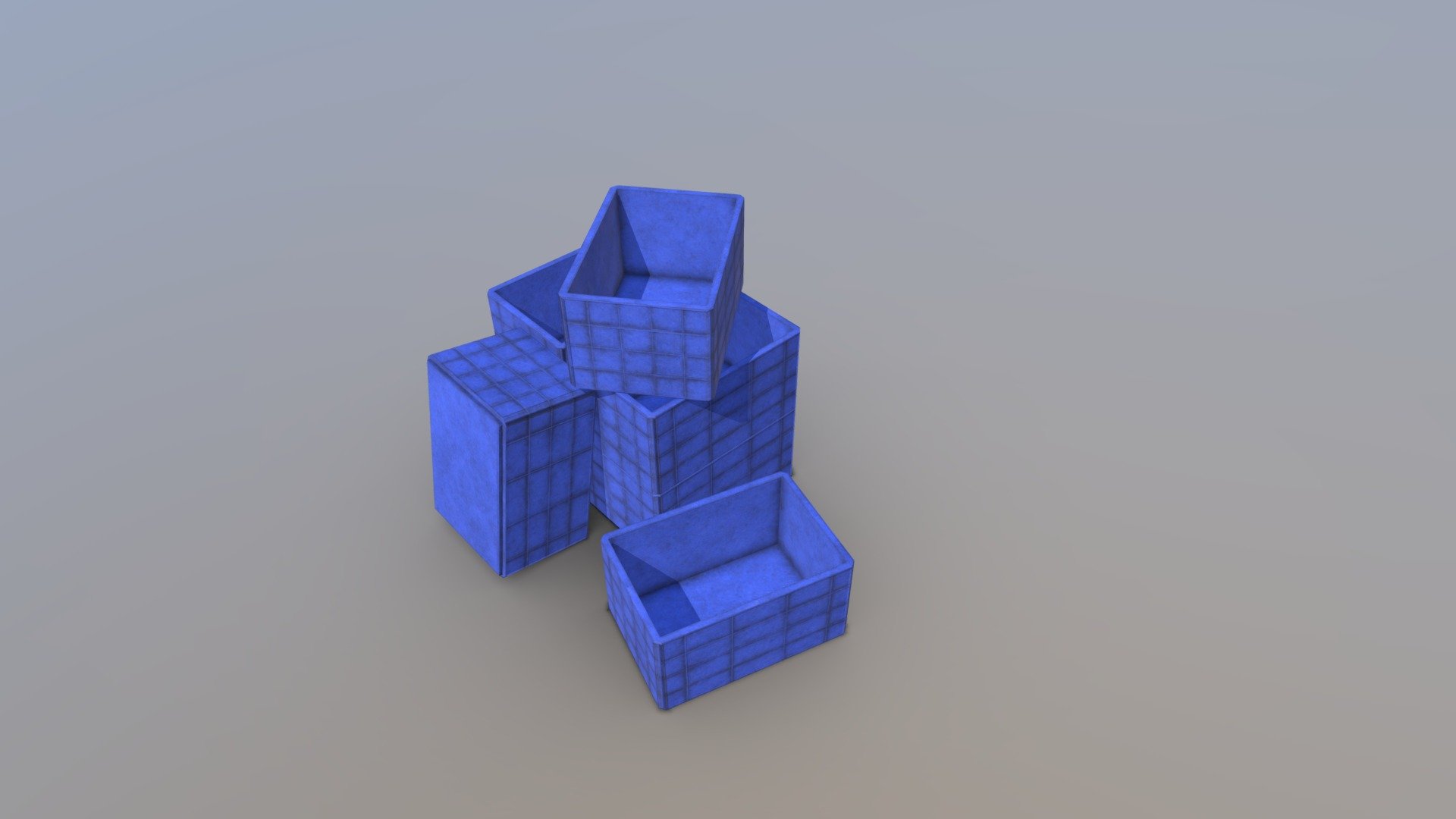 Low Poly Plastic Crates