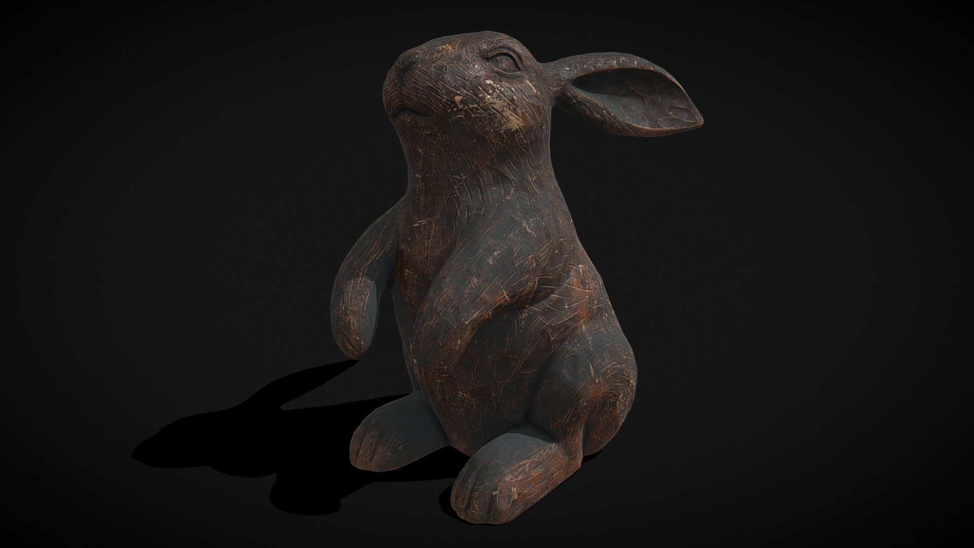 Sculpted Wooden Rabbit Toy - Buy Royalty Free 3D model by ...