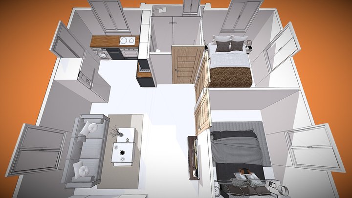 Minute Modular 2 Bedroom 3D Model