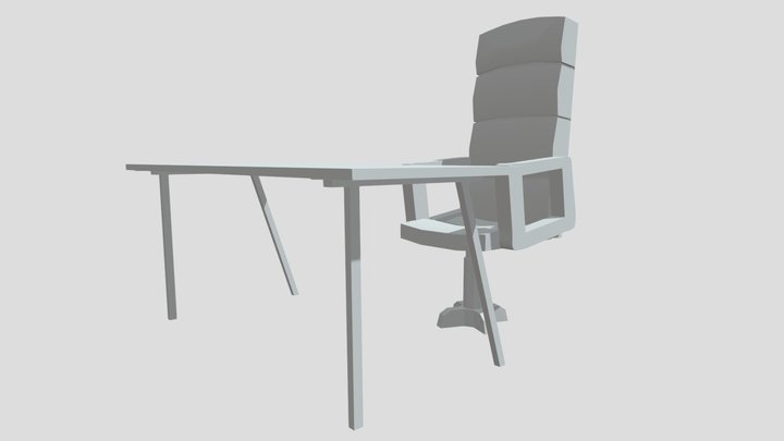 Chair And Table tASK 3D Model