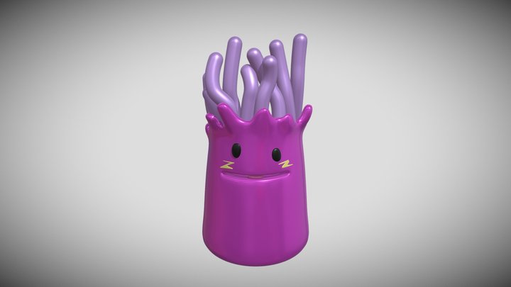 Fortnite Jelly Skin Pencil Holder 3D Model