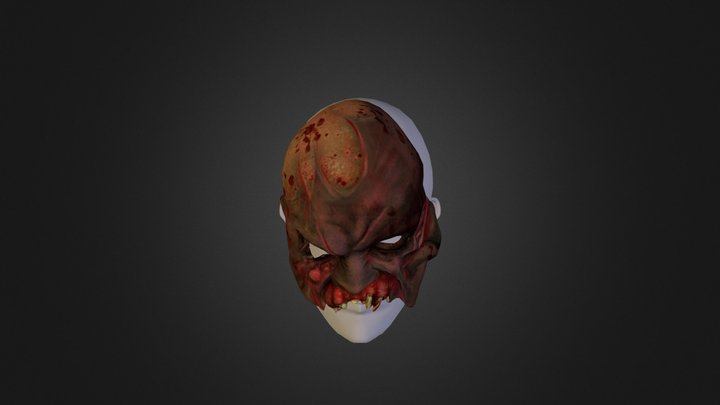 Zombie Mask 3D Print Halloween 3D Model