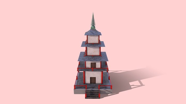 japanese shrine - pagoda 3D Model