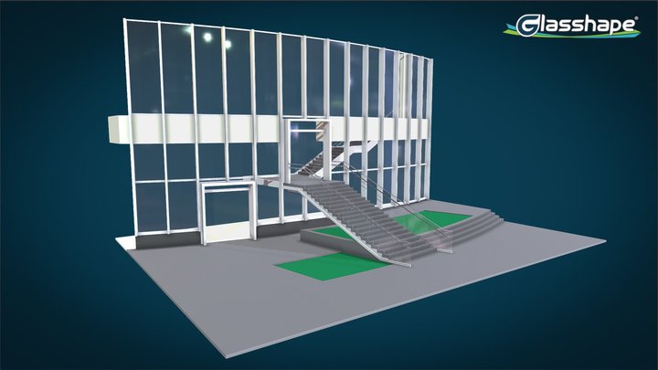Intercontinental Hotel - Downtown LA - Staircase 3D Model
