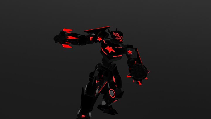 MECH (Red & Black) 3D Model