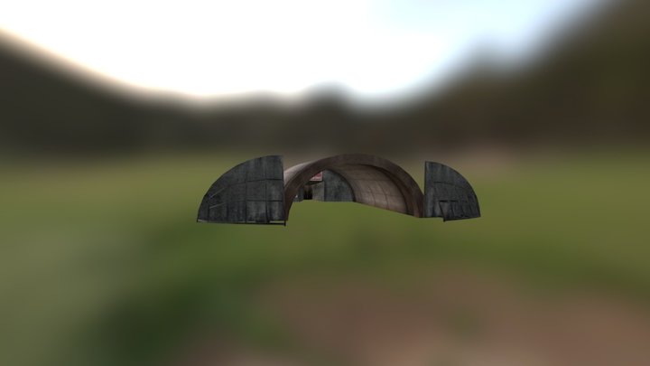 Military Aircraft Hangar 3D Model