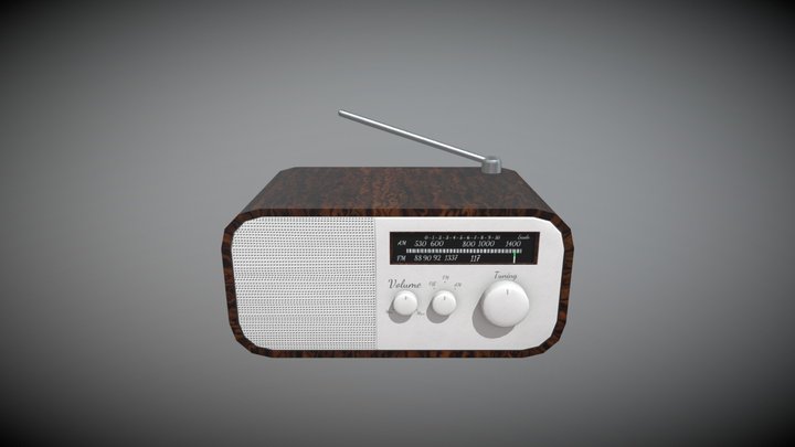 70s Radio 3D Model