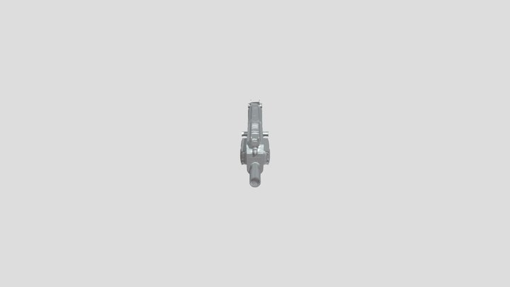 modern assault rifle with magazine 3D Model