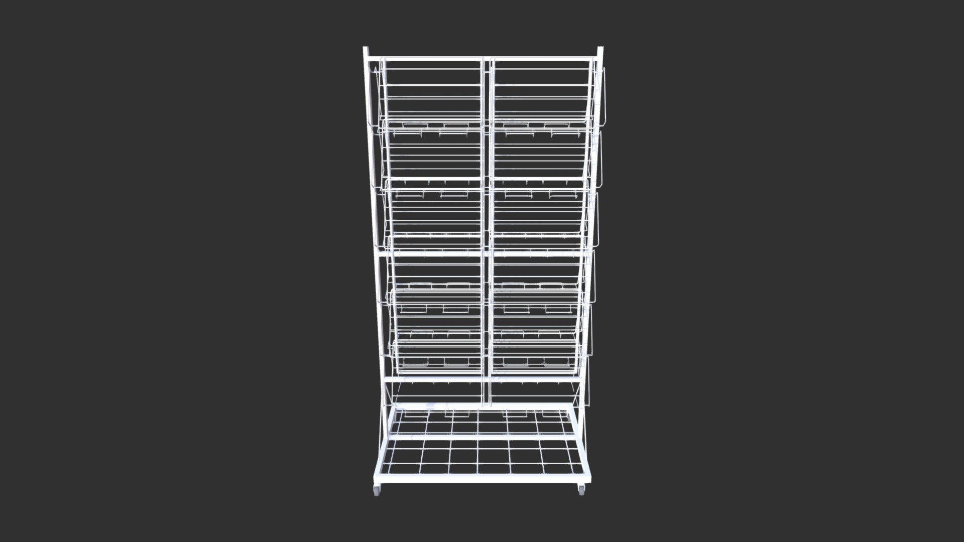 Double sided 24 Pockets Newspaper stand