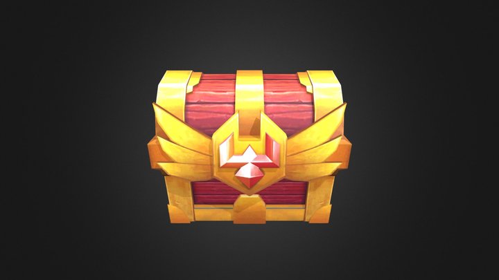 Treasure Coins Chest 3D Model