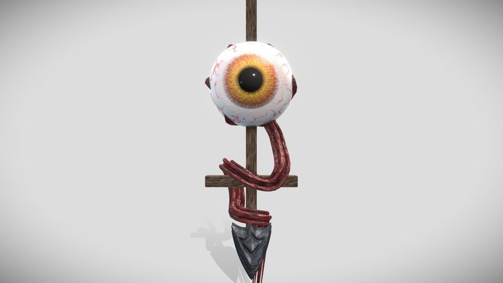 Eye On A Cross Spear Thing 3D Model
