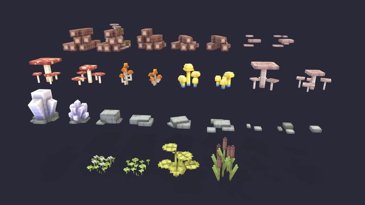 Nature Decorations 3D Model