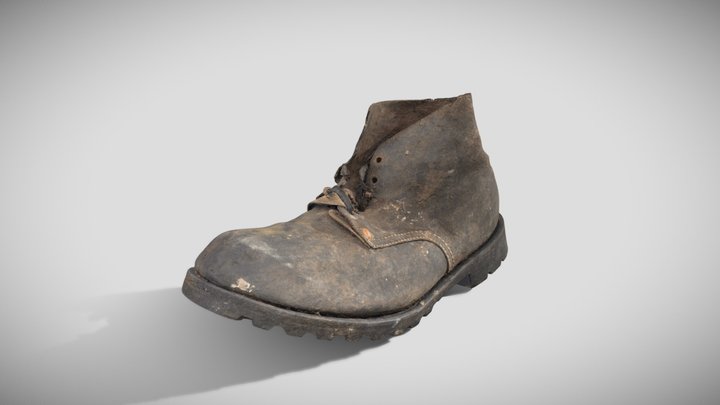 Old Leather Shoe(3DScan) 3D Model
