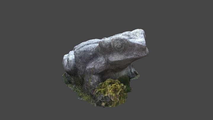 3d scan sculpture of a Japanese temple frog 3D Model