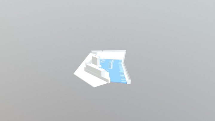 MAQUEETE MARINA AVEC EAU 1 3D Model