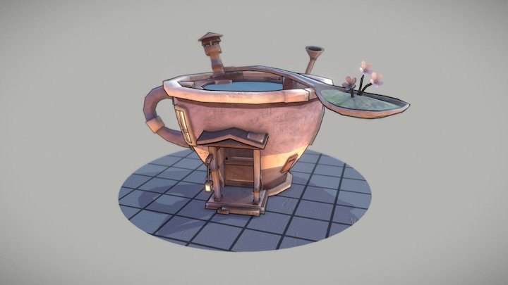 Fantasy Teacup House 3D Model