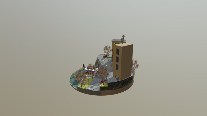 1DAE22 Van Steen Yannis City Scene Cinque Terre 3D Model
