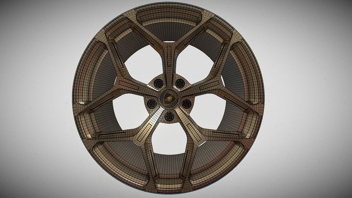 Lamborghini wheel rim(sub-d ready) 3D Model