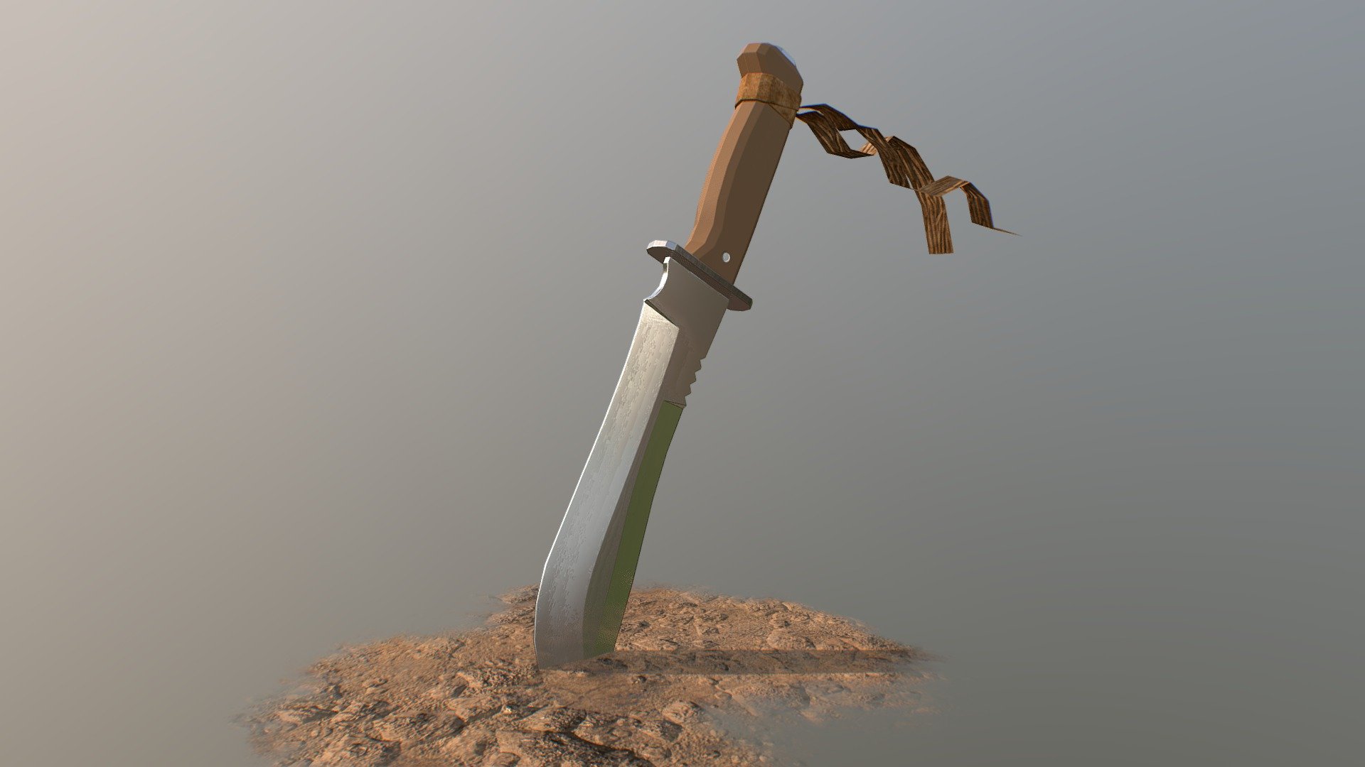 Knife lowpoly stile