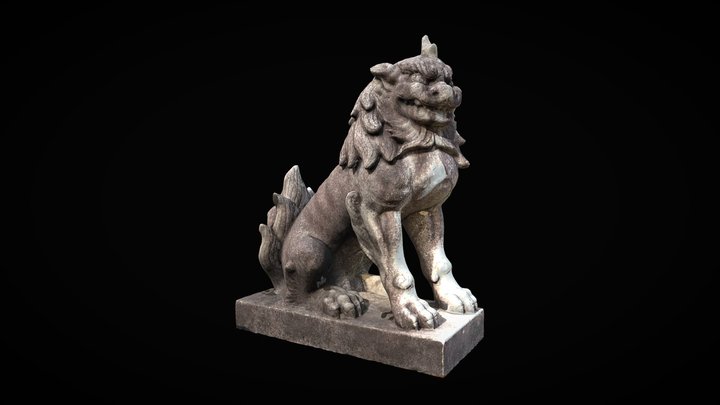 京都熊野若王子神社_狛犬 3D Model