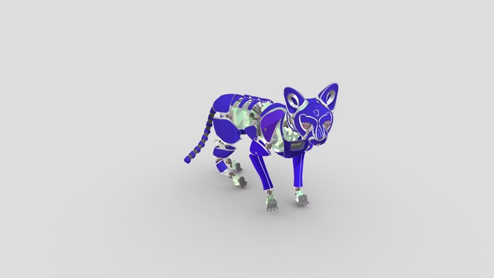 Robot Cat - High Poly 3D Model