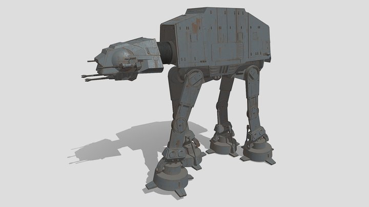 Star Wars AT-AT Walker (dark, rusty version) – Modello 3D gratuito STL