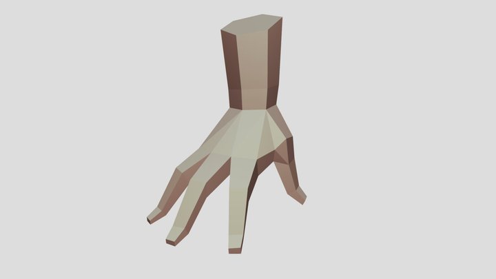 Low poly Zombie's Right Hand 3D Model
