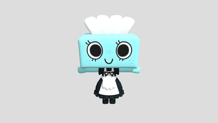 Tisha: Blue Maid 3D Model
