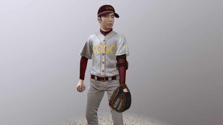Baseball Player 3D Model