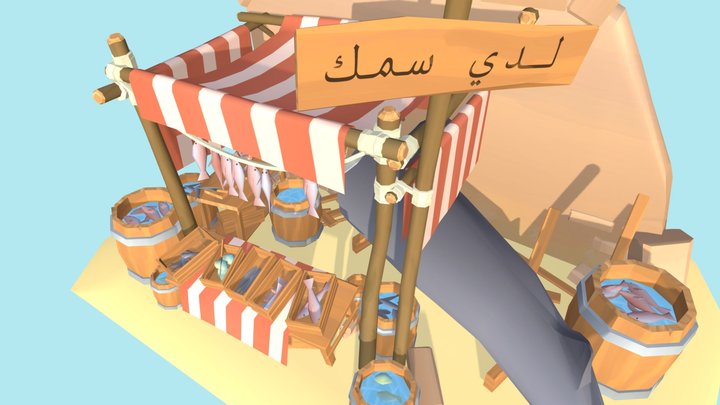 DAE Bazaar, Arabic Fish Market 3D Model