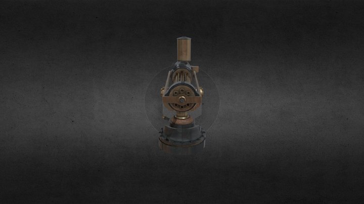 Gatling Turret 3D Model
