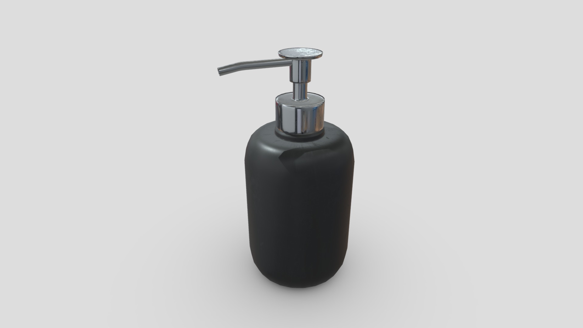 3D model Soap Dispenser 3 - This is a 3D model of the Soap Dispenser 3. The 3D model is about a black cylindrical object.