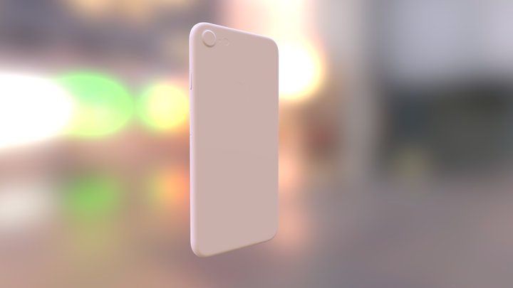 iPhone 7 3d Model - Silver 3D Model